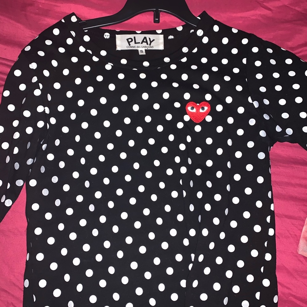 Authentic cdg polka dot shirt